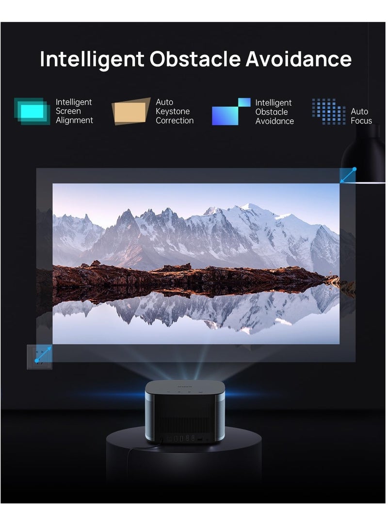 XGIMI - Horizon Full HD Long Throw Projector, 1500 ISO Lumens, Up To 200" Screen Size, For Home/Office, 2x 8W Harman/Kardon Speakers, Dolby Audio, Intelligent Screen Adaptation - Space Grey - Image 1