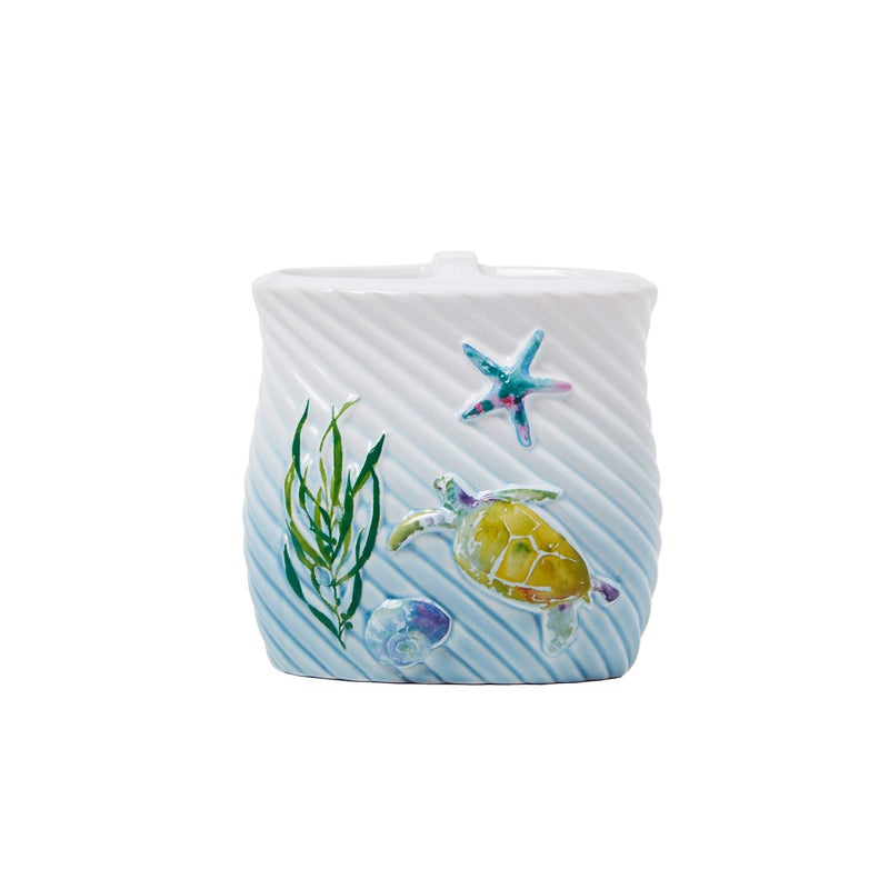 SKL Home Watercolor Ocean Toothbrush Holder Multi
