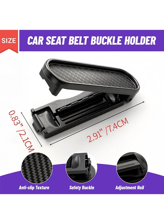 4 Pack Universal Car Seatbelt Adjuster Clips, Neck Pain Relief Seat Belt Positioner with Lock, Tool-Free Quick Mount Pain-Free Shoulder Support, Comfort Seatbelt Clip for Adults Short People Drivers Pregnant Women - Image 2