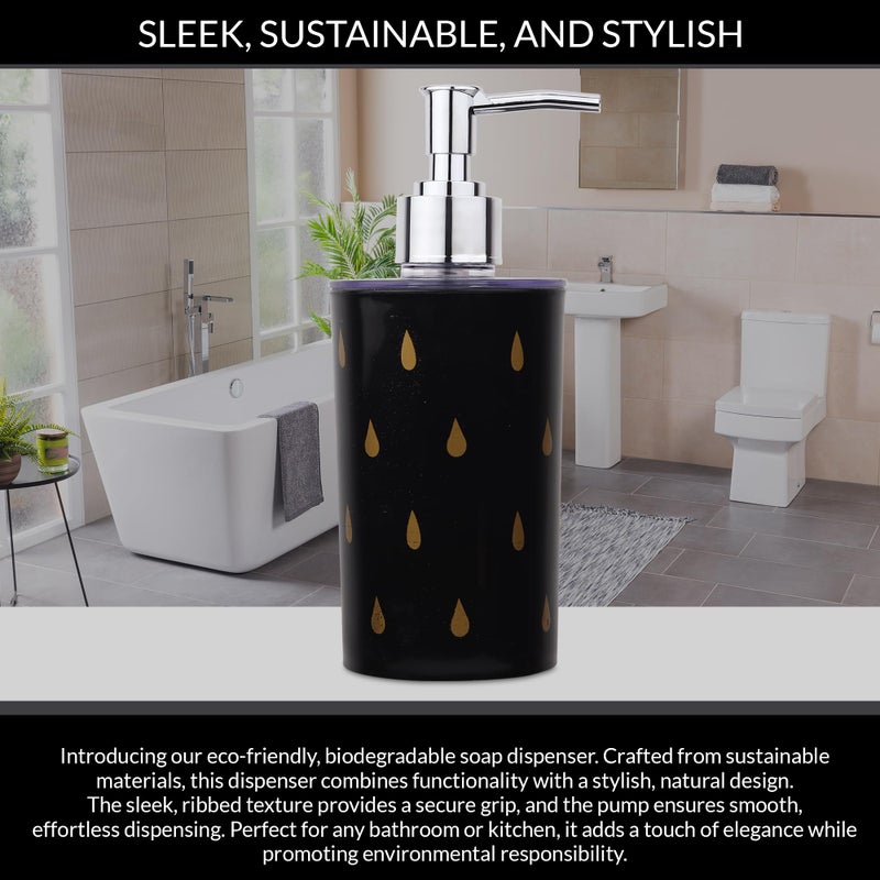 BATH GURU BG-SDB 08 Countertop Liquid Soap Dispenser for Wash Basin Bathroom, Multi-Use Plastic Dispenser Bottle for Shampoo, Lotion, Conditioner, Body Wash, Cleansing Oil, Dish Wash 300 Ml (Black) - Image 4