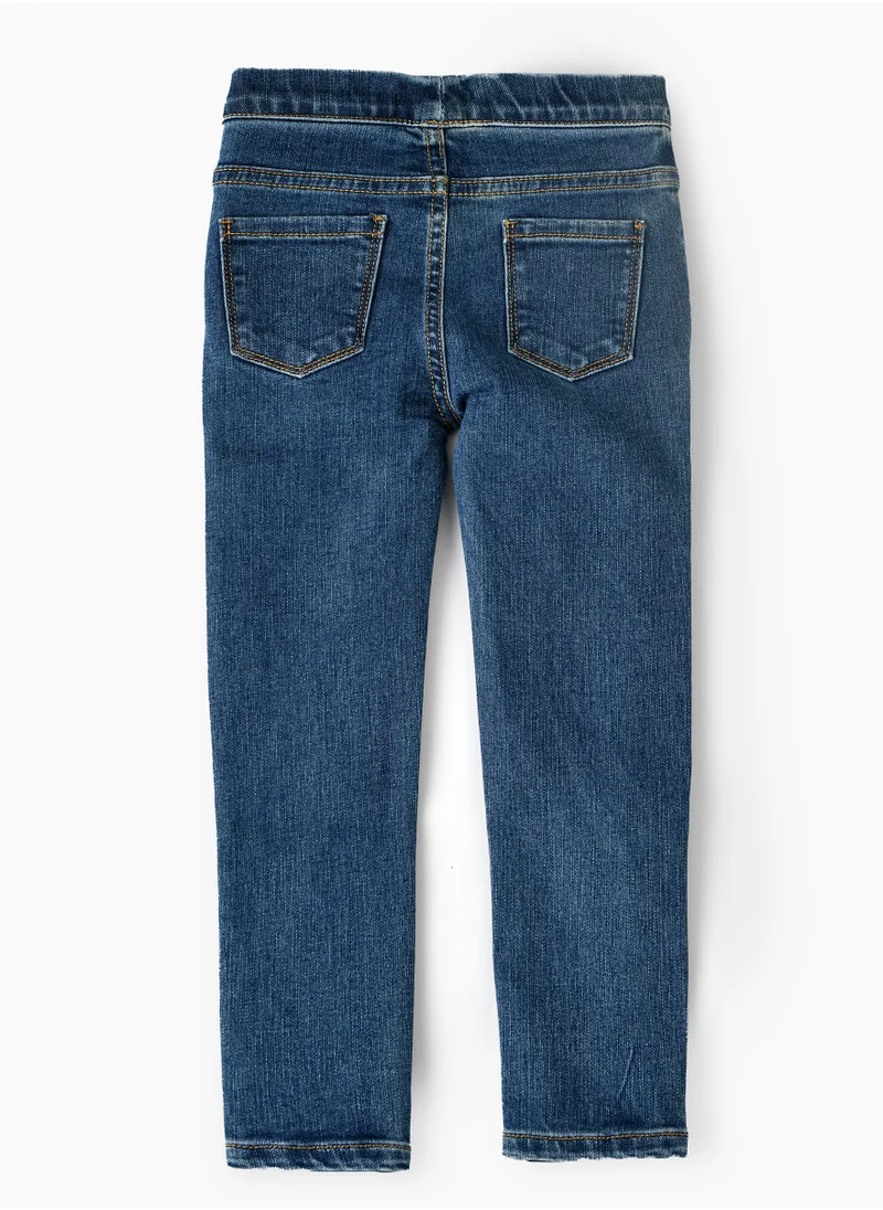 جيلين Jelliene Girls Basic Denim Jeggings, Soft and Comfortable Cotton-Blend Denim Jeggings for Girls, Perfect for Everyday Wear