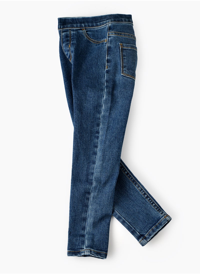 Jelliene Jelliene Girls Basic Denim Jeggings, Soft and Comfortable Cotton-Blend Denim Jeggings for Girls, Perfect for Everyday Wear  - Image 3