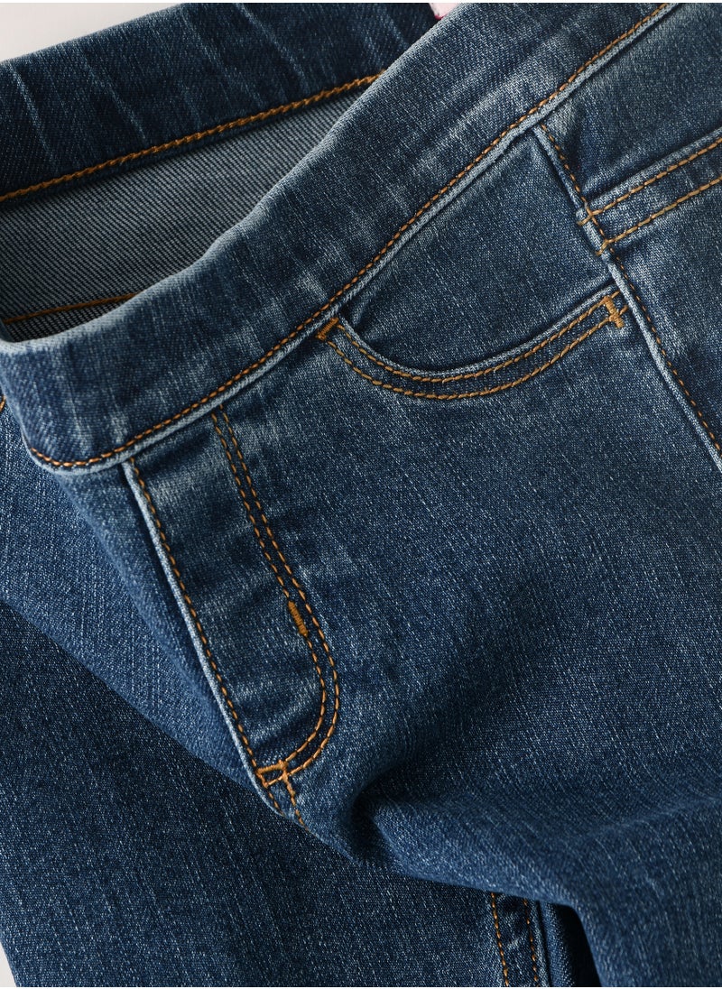 Jelliene Jelliene Girls Basic Denim Jeggings, Soft and Comfortable Cotton-Blend Denim Jeggings for Girls, Perfect for Everyday Wear  - Image 4