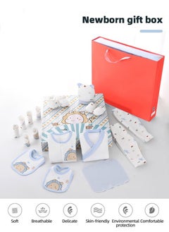Gonice 18PCS Newborn Baby Gift Set, Newborn Layette Gift Set for Boys and Girls, Babies Essential Clothes Accessories with Baby Blanket, 100% Premium Cotton, for Spring Summer Autumn Winter Four Seasons  - Image 2