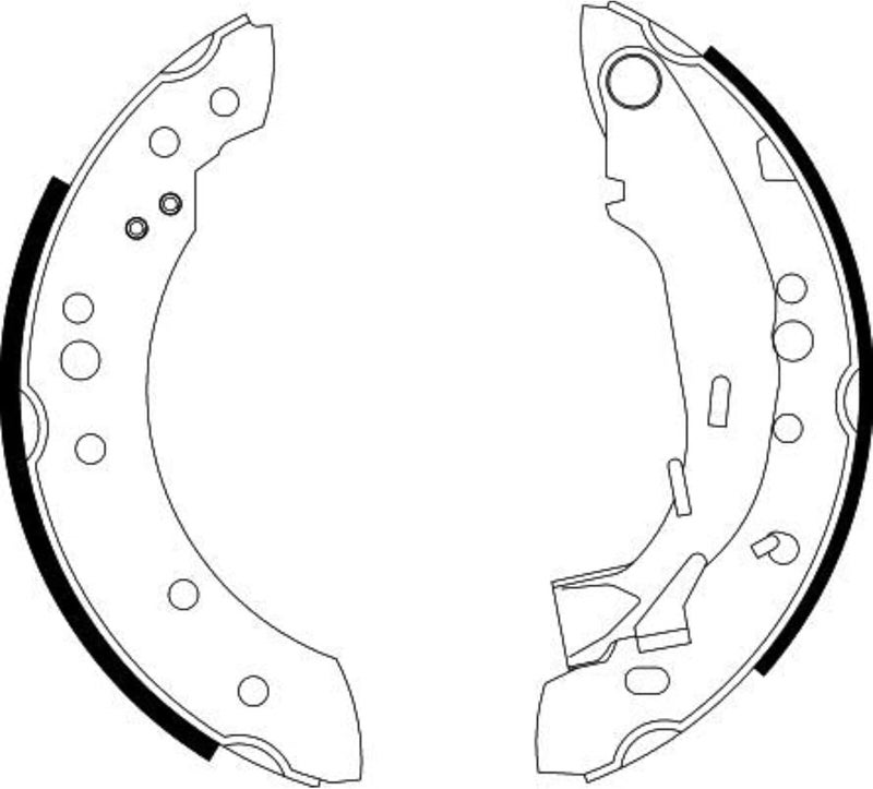 HELLA PAGID 8DB 355 002-601 Brake Shoe Set - H9580 - Brake System: Lucas - for Citroen/Peugeot
