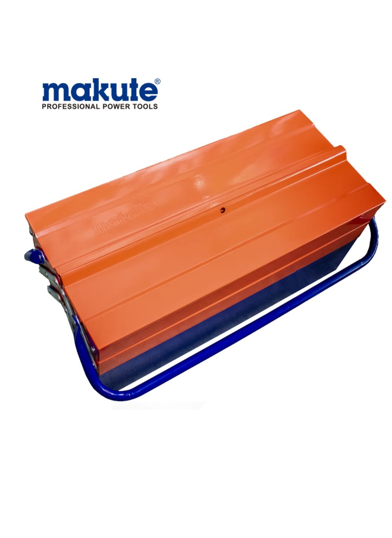 makute 0.5mm Thick Steel Tool Box without Tools- 3 Layers, 5 Portable Compact Design  Ergonomic Handle Rust-Resistant Lightweight for Storing Hand Tools Small Hardware and Accessories (MKTB001)  - Image 2