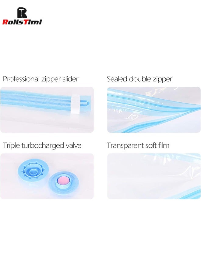 رولستيمي تتضمن أكياس التخزين الفراغية الموفرة للمساحة 7 أكياس ضغط ومضخة يدوية ، 70 * 100 سم - Image 4
