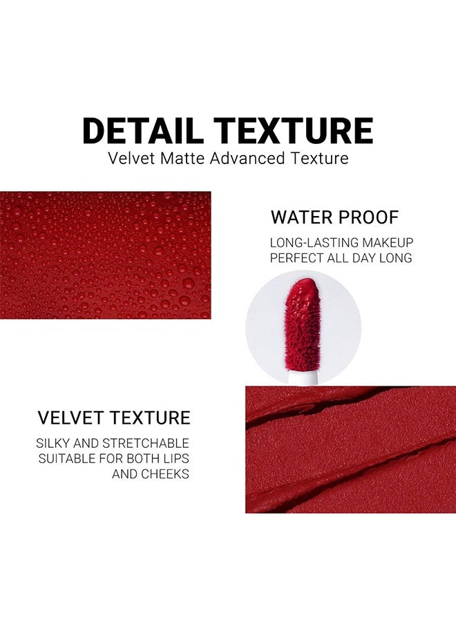 CmaaDu Red Matte Liquid Lipstick Lip Gloss Glossy Set，24 Hour Silky Velvet Lipstick labiales matte larga duracion mate 24 horas originales 08# - Image 3