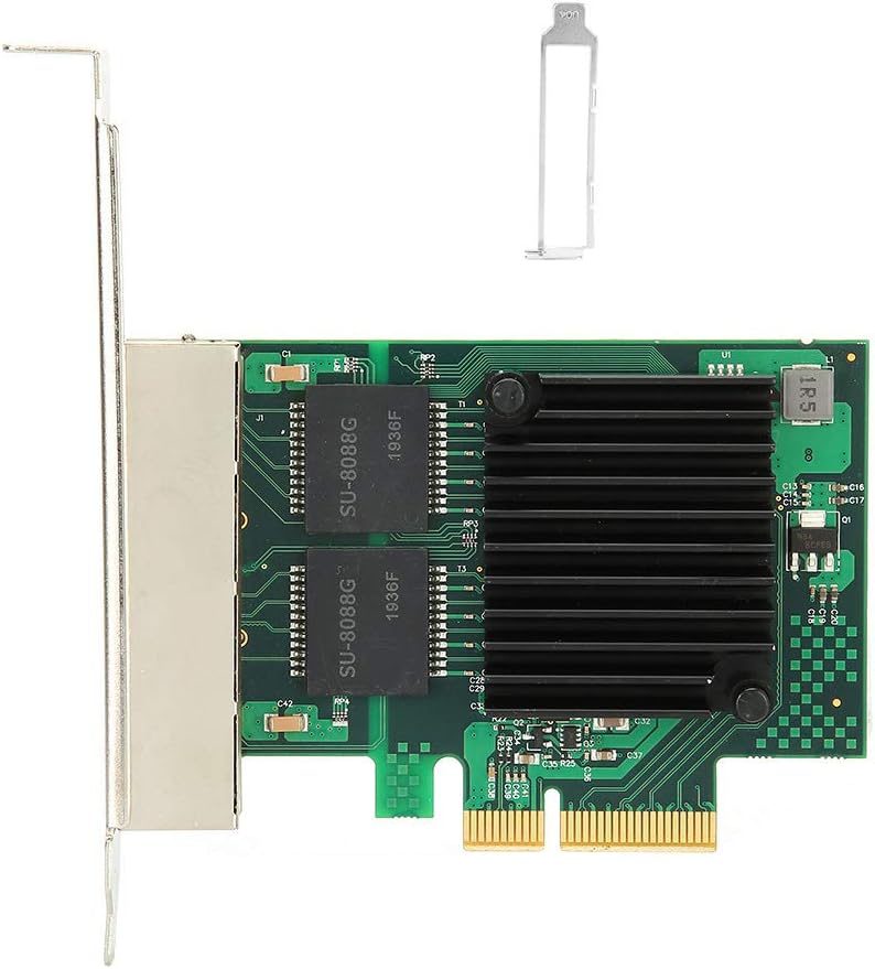 إمكانية الطلب لأي عنوان داخل البلاد بطاقة شبكة جيجابت، PCIE إلى إيثرنت جيجابت 4 منافذ RJ45 1000M مع شريحة I350AM4 تركيب عالمي مرن مواد مختارة للمتانة كل درجة حرارة تجهيز المخزون في المستودعات المركزية - Image 1