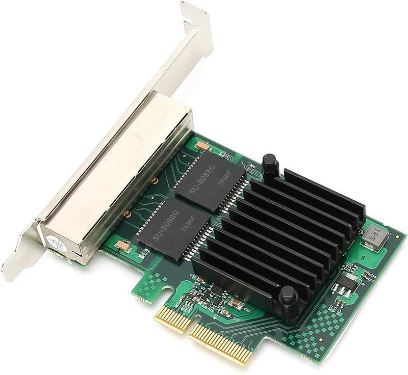 إمكانية الطلب لأي عنوان داخل البلاد بطاقة شبكة جيجابت، PCIE إلى إيثرنت جيجابت 4 منافذ RJ45 1000M مع شريحة I350AM4 تركيب عالمي مرن مواد مختارة للمتانة كل درجة حرارة تجهيز المخزون في المستودعات المركزية - Image 4