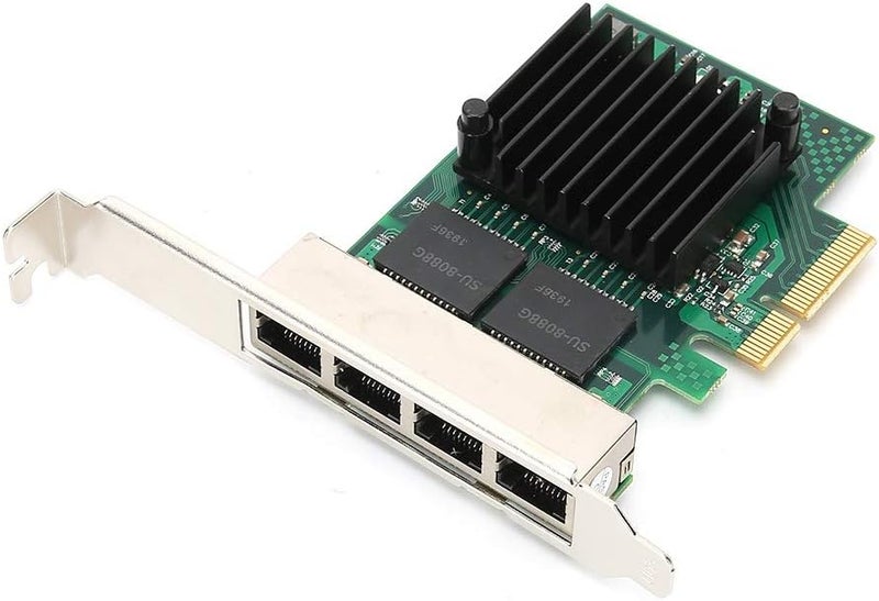 إمكانية الطلب لأي عنوان داخل البلاد بطاقة شبكة جيجابت، PCIE إلى إيثرنت جيجابت 4 منافذ RJ45 1000M مع شريحة I350AM4 تركيب عالمي مرن مواد مختارة للمتانة كل درجة حرارة تجهيز المخزون في المستودعات المركزية - Image 3
