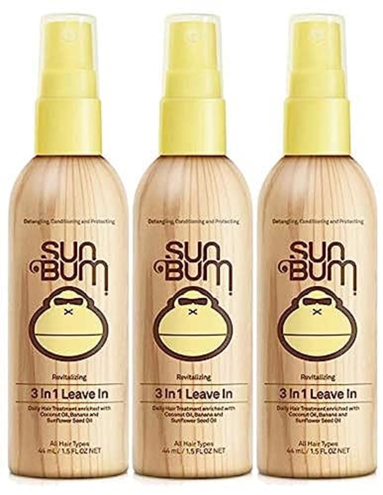Sun Bum Revitalizing 3 in 1 Leave In Hair Conditioner 15 oz pack of 3