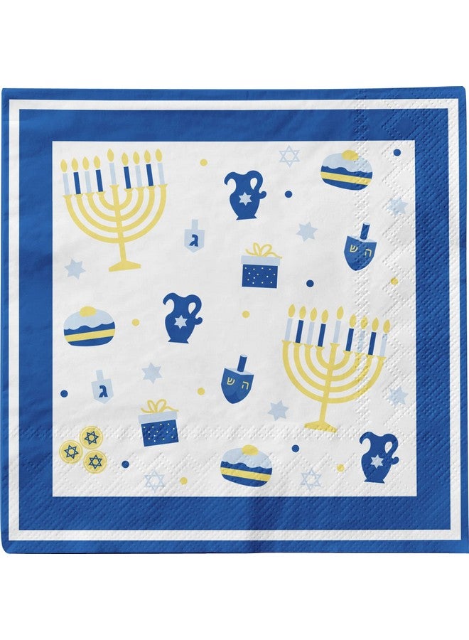 Stephanie Imports Happy Hanukkah Tableware Pack: Disposable Paper Plates, Napkins And Cups Set For 20 - Image 3