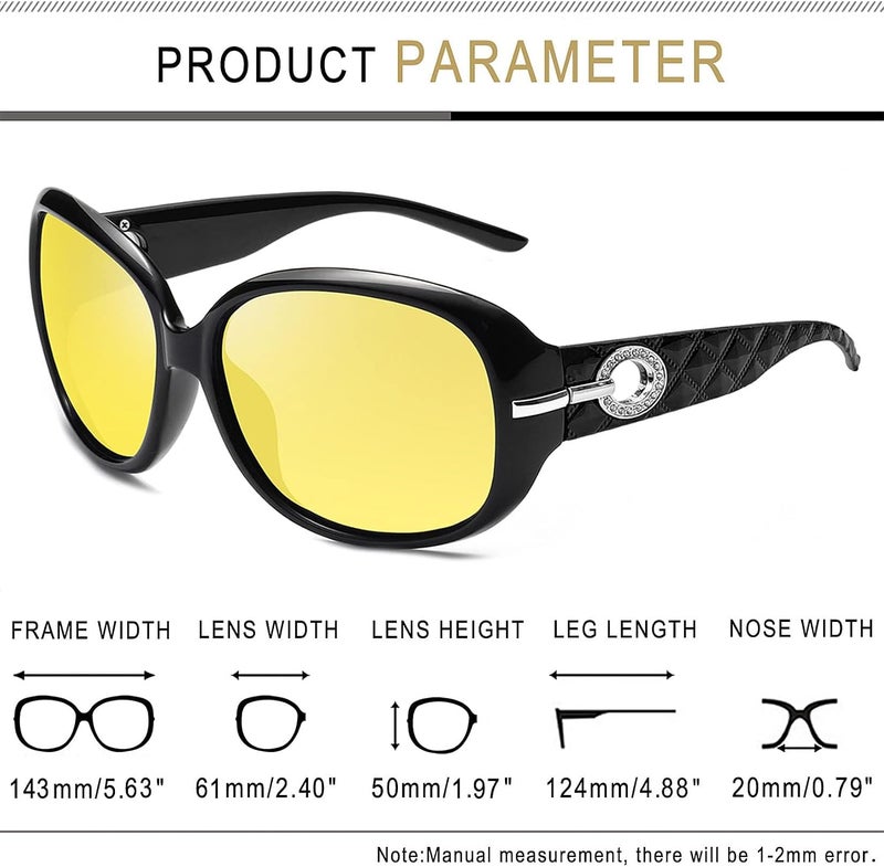Joopin Sunglasses for Women Polarized UV400 Protection Trendy Oversized Ladies Shades Big Frame Rectangle Sun Glasses Womens - Image 4