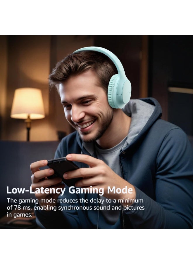 TOZO Bluetooth 5.4 Over Ear Headphones, ENC Call Noise Cancelling Mic, Foldable Wireless Headset, 70H Playback, Deep Bass Stereo Sound, Customizable EQ via Button & App, for Travel and Home, Upgraded - Image 5
