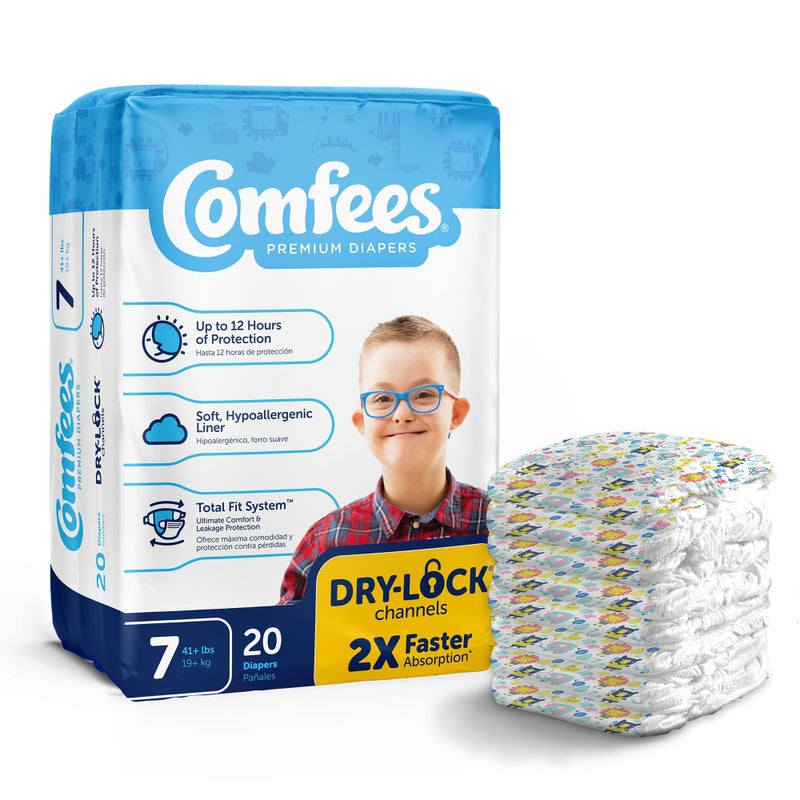 Comfees Baby Baby Diaper Size 7, Over 41 lbs. CMF-7, 20 Ct - Image 1