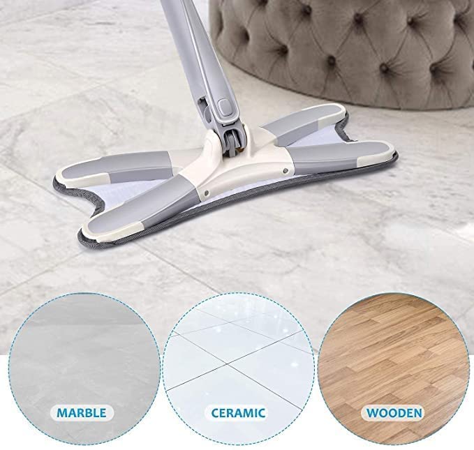 ZSIGNS XType Microfiber Floor Cleaning mop and Free 1Hook HandFree Wash Self Wringing Flat Mop 360 Degree DryWet Mop for Home Kitchen Hardwood Laminate Wood Tile Floors - Image 5