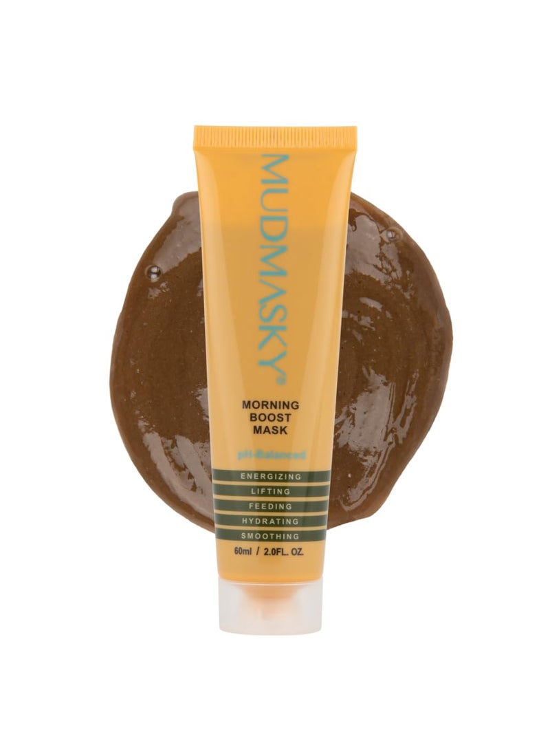 MUDMASKY - MUDMASKY Morning Boost Mask 60ml – Energizing Clay Face Mask for Beauty & Skin Care, Hydrating & Lifting with Coffee, Moroccan Lava Clay, Indonesian Flowers – Moisturizing & Smoothing - Image 1