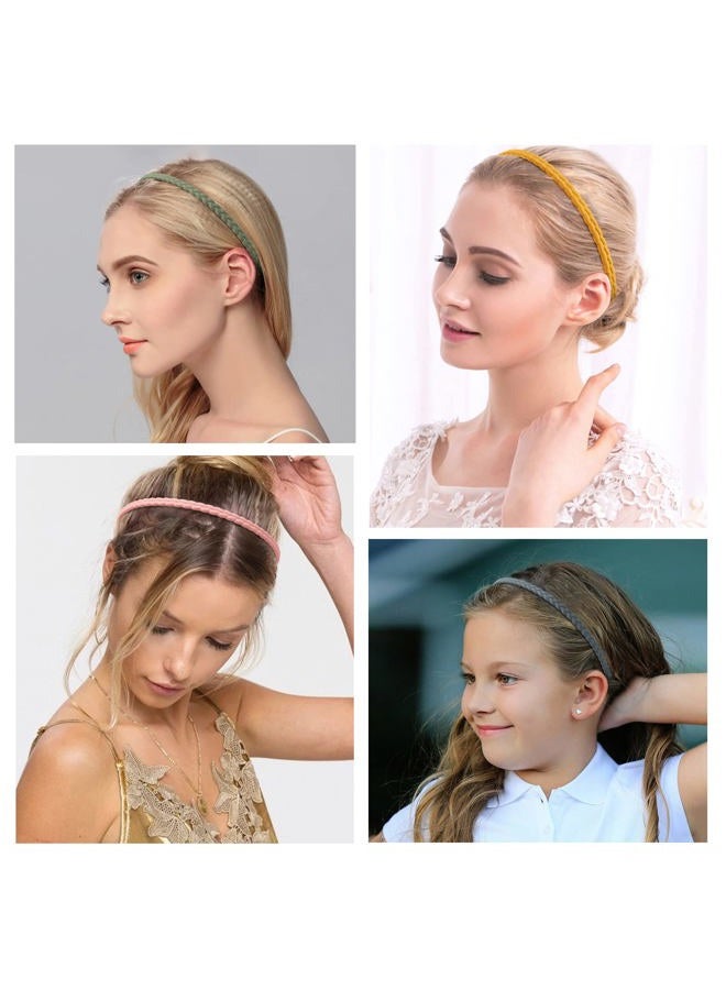 WOVOWOVO 7mm Thin Headbands For Women, 12 Pcs Plastic Headband with Teeth Head Bands Combing Hairbands Hair Accessories for Girls, Teens and Women - Image 3