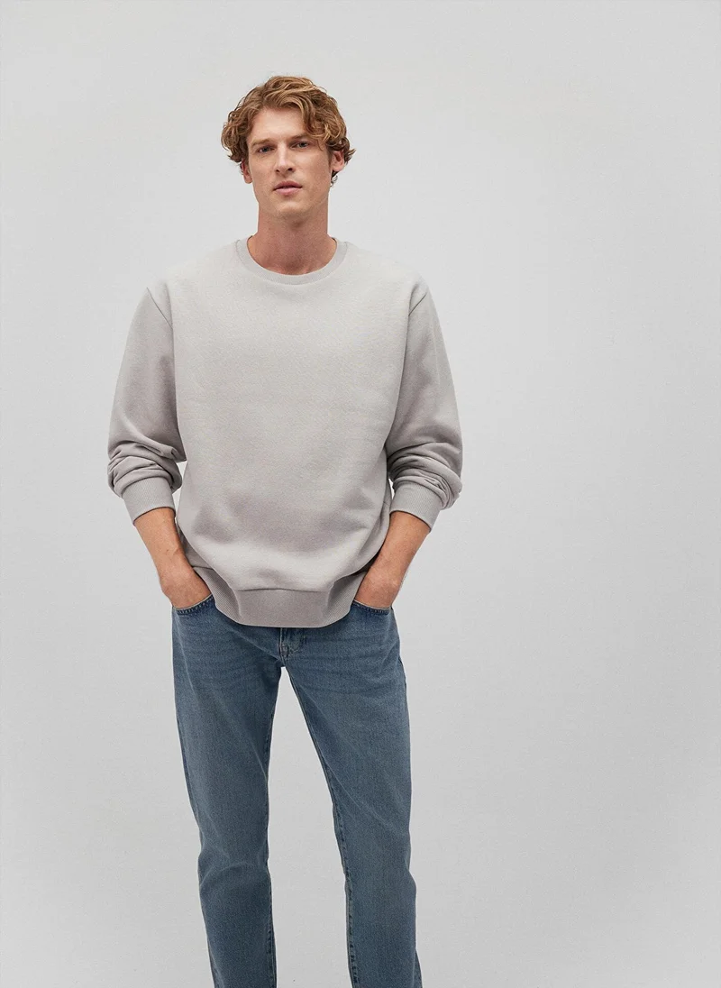 MAVI Crew Neck Grey Basic Sweatshirt
