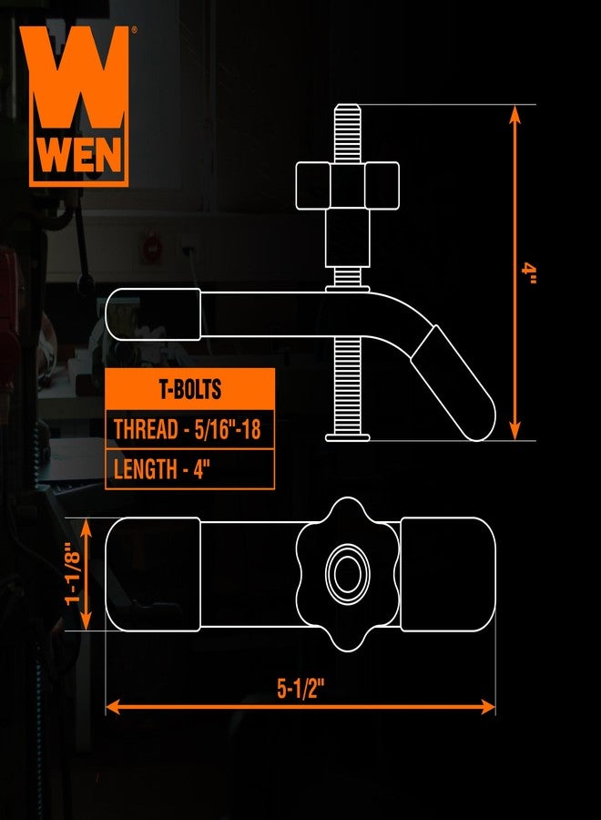 WEN 24-Inch Universal T-Track, Hold Down Clamps, and Intersection Kit for Woodworking (WT242) - Image 3