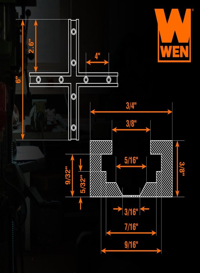 WEN 24-Inch Universal T-Track, Hold Down Clamps, and Intersection Kit for Woodworking (WT242) - Image 4