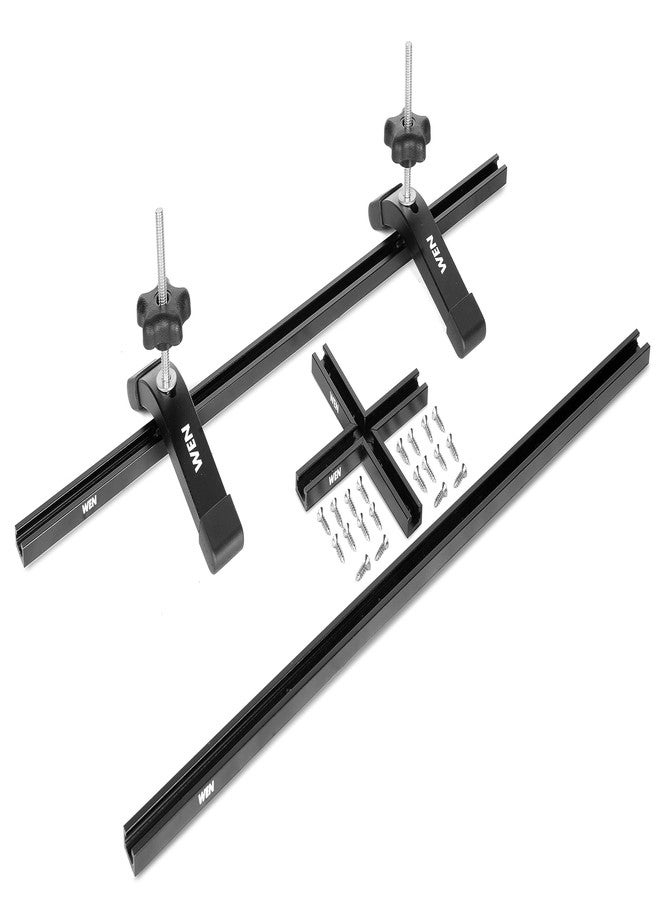 WEN 24-Inch Universal T-Track, Hold Down Clamps, and Intersection Kit for Woodworking (WT242) - Image 1