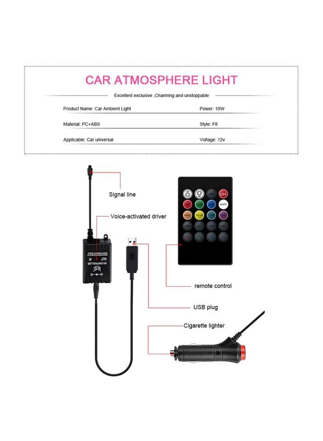 طقم يتكون من حبال إضاءة LED بألوان أحمر وأخضر وأزرق لاسلكي مع جهاز تجكّم عن بعد - Image 3