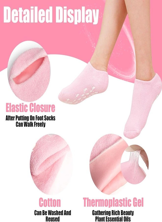 CUBIZ Silicone Socks for Women, Crack Heel Repair Socks, Spa Gel Socks for Women, Silicon Socks, Silicone Socks for Men, Foot Hydration Socks Vitamin (PINK) - Image 3