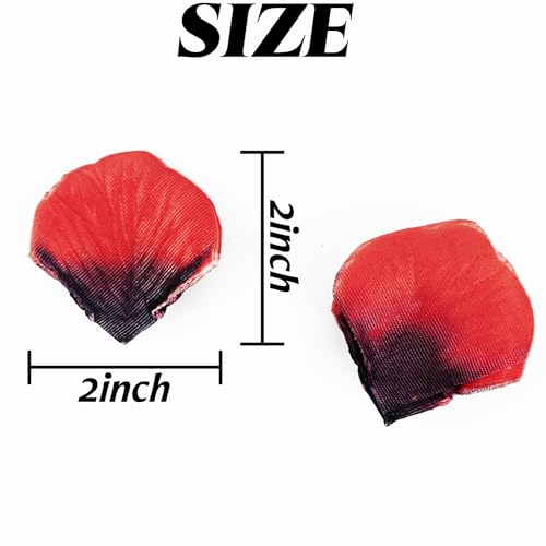 YOOHUA 2500PCS Dark Red Artificial Rose Petals for Romantic Night, Wedding, Party, Anniversary Flower Decorations - Image 2