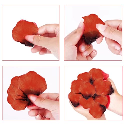 YOOHUA 2500PCS Dark Red Artificial Rose Petals for Romantic Night, Wedding, Party, Anniversary Flower Decorations - Image 5