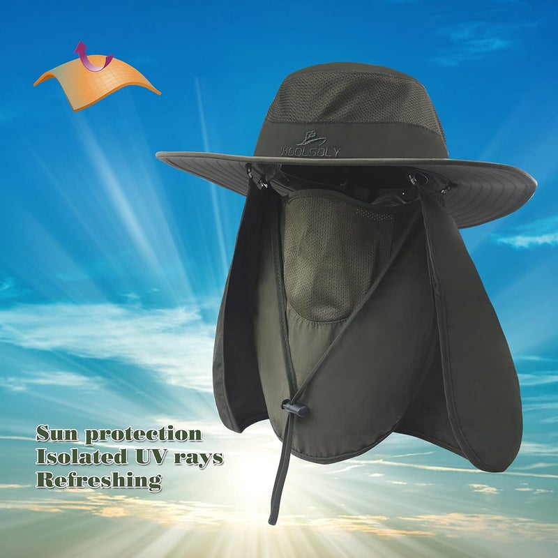 KOOLSOLY Fishing Hat,Sun Cap with UPF 50+ Sun Protection and Neck Flap,for Man and Women - Image 5