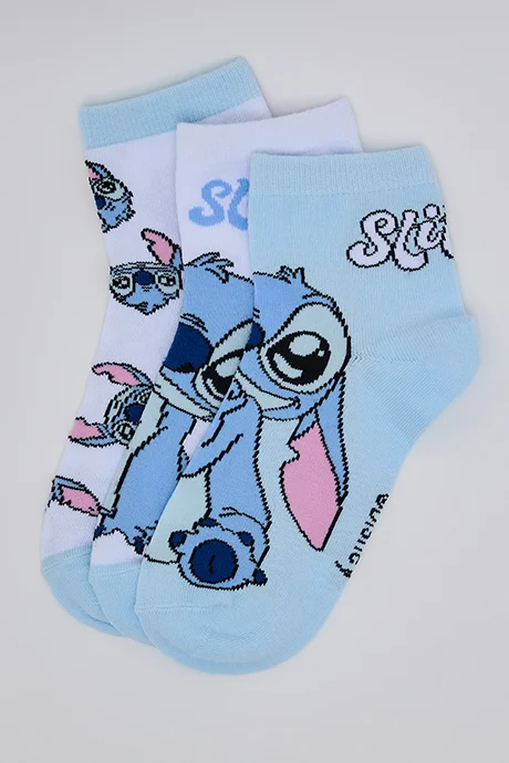 أر أند بي 3 Pack Stitch Print Ankle Socks