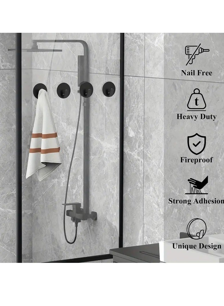 HW Self-Adhesive Wall Hooks (Pack of 04pcs) - Heavy Duty 304 Stainless Steel Anti-Rust Waterproof Hooks for Hanging - Ultimate Solution for Organizing & Maximizing Space in Your Home, Bathroom & Kitchen - Image 4