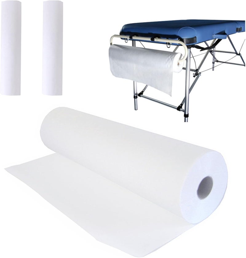 2 Roll Disposable Non-Woven Bed Sheet, 50 Pcs/Roll Massage Table Sheets, 31.5" X 70"Salon Beauty Facial Bed Cover for Massage, Lash, Tattoo Bed, Spa - Image 1