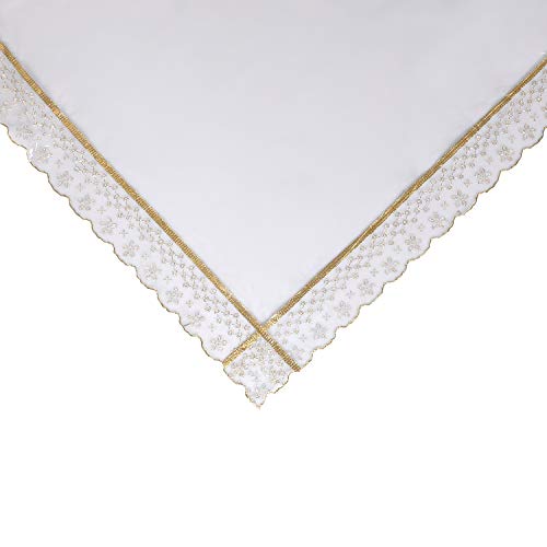 Oriental Weavers OrientalWeavers Premium Transparent Table Cover with Golden Lace Border - Thick and Durable - 60x90 in (6 Seater) - Image 5