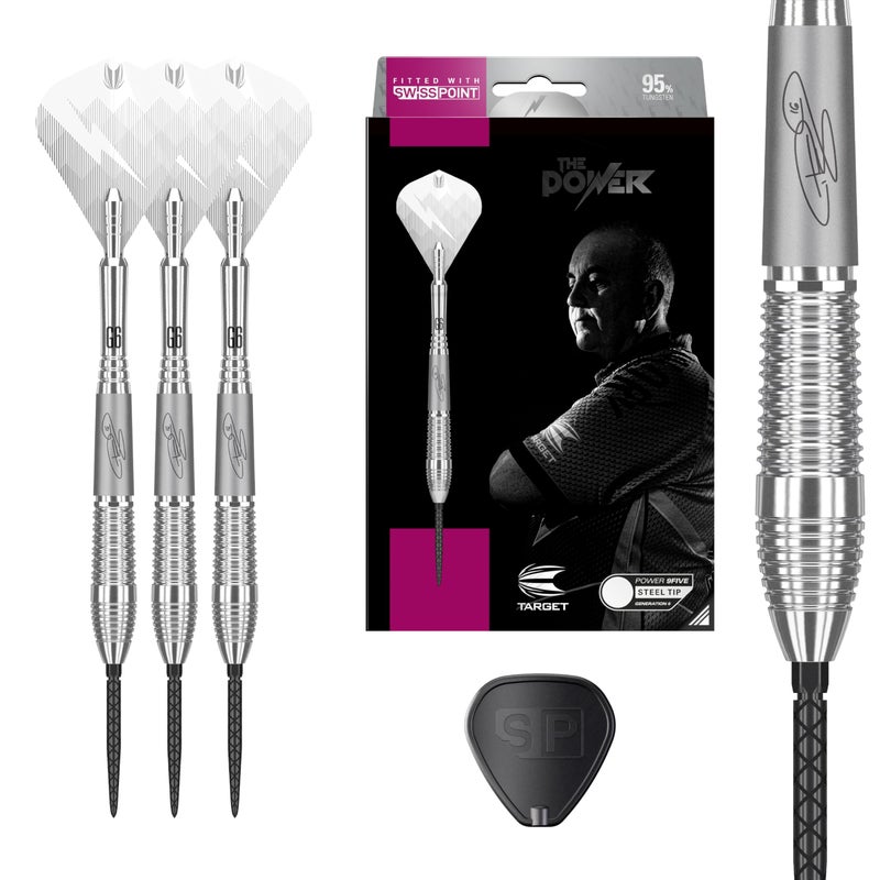 Target Darts Phil Taylor Power 9-Five Gen 6 SP 26G 95% Tungsten Swiss Point Darts Set - Image 5