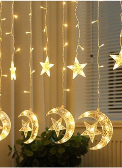 Salla Crescent Moon Star Curtain LED Fairy Lights Eid And Ramadan Decor 2.5m  - Image 2
