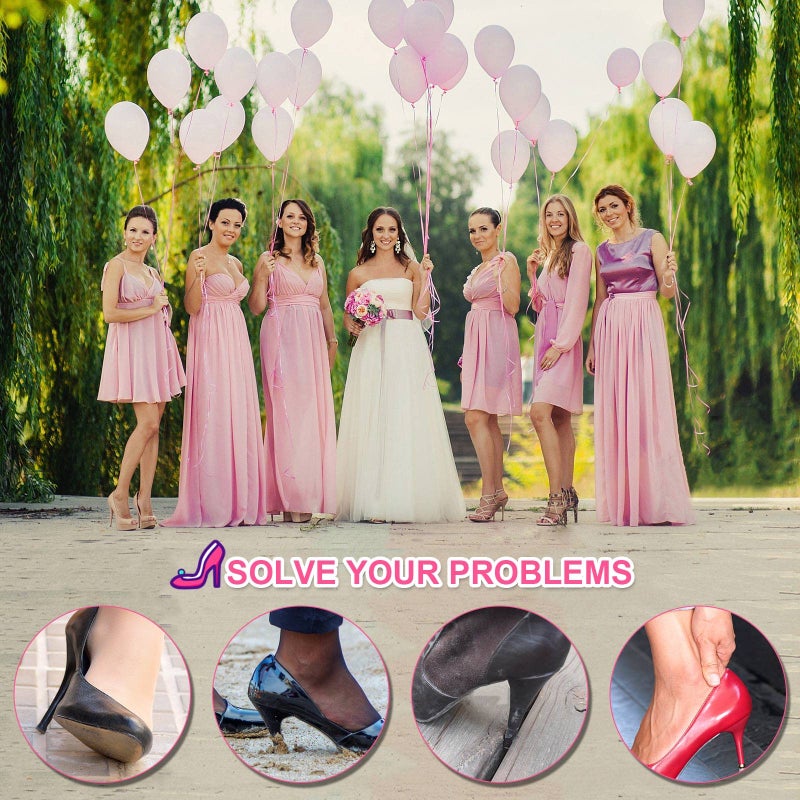 KFPPLXQ Heel Stoppers for Grass, 15 Pairs 3 Sizes Heel Protectors for Grass, Sturdy High Heel Protectors for Wedding on Grass Heel Covers for High Heel Shoes (S/M/L - Image 3