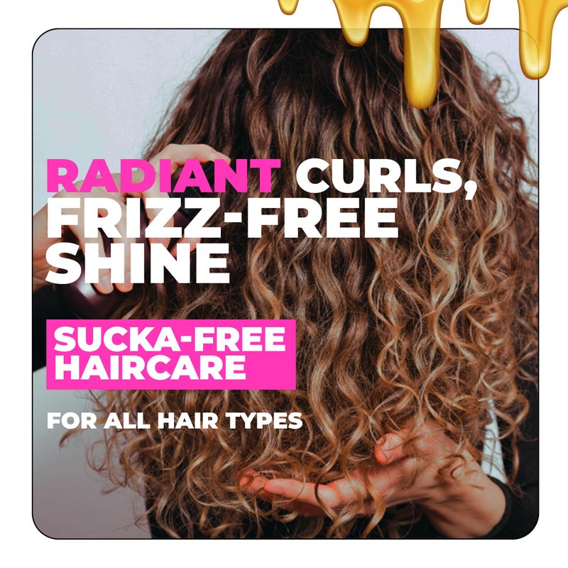The Doux MIST DEMEANOR Shine Mist for Curly Hair â€“ Heat Protection Spray with Cationic Honey & Silk Amino Acids â€“ Lightweight Hair Gloss for Frizz Control, Humidity Resistance & Shine - Image 3