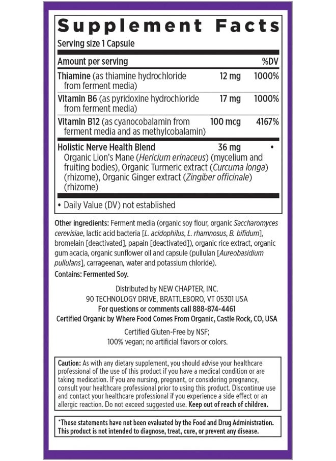 New Chapter - Nerve Health Supplement For 3-In-1 Nerve Support From Head To Toe - Image 1