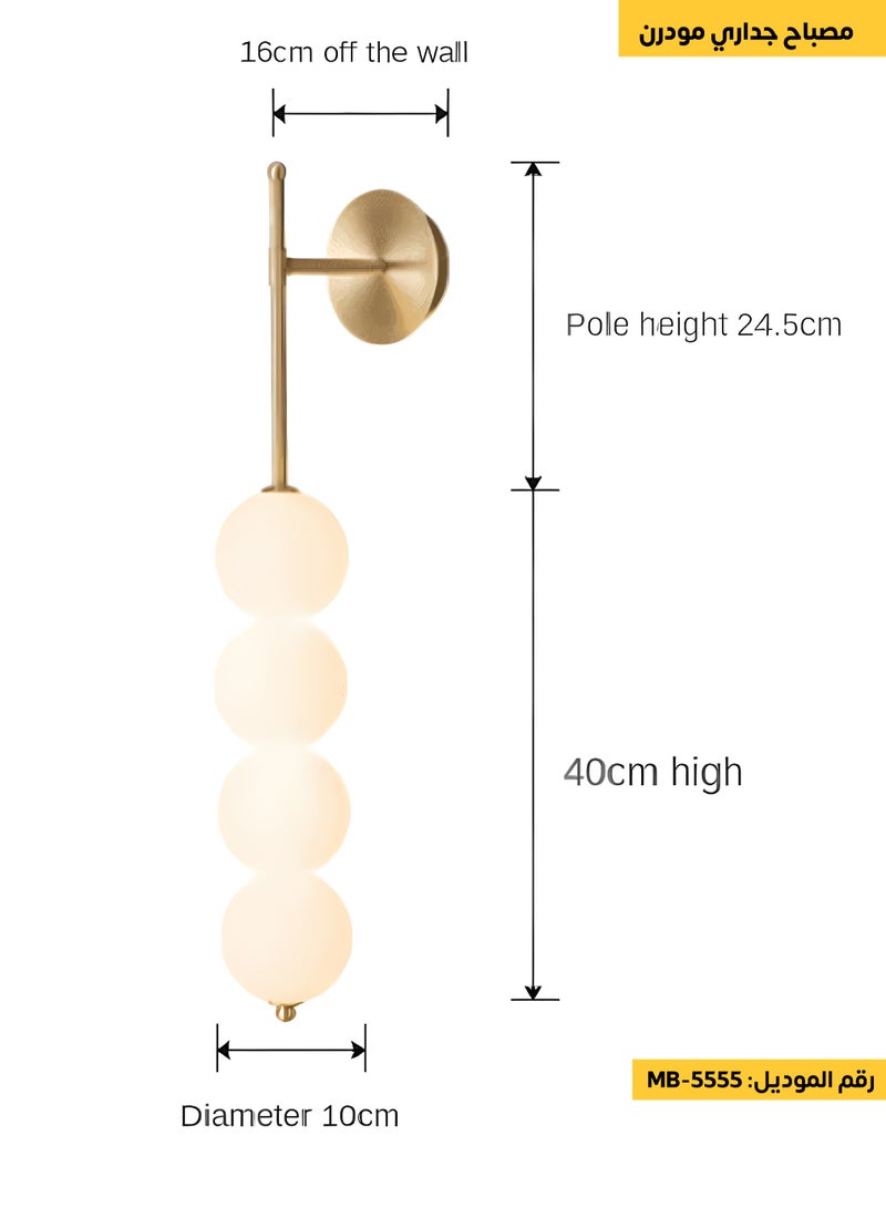 ACCEPT Modern wall lamp with 3 LED lights - Image 3