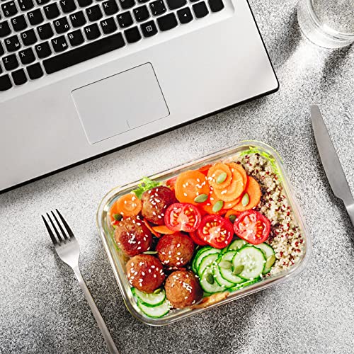 M MCIRCO 24-Piece Glass Food Storage Containers with Upgraded Snap Locking Lids,Glass Meal Prep Containers Set - Airtight Lunch Containers, Microwave, Oven, Freezer and Dishwasher, Blue - Image 5