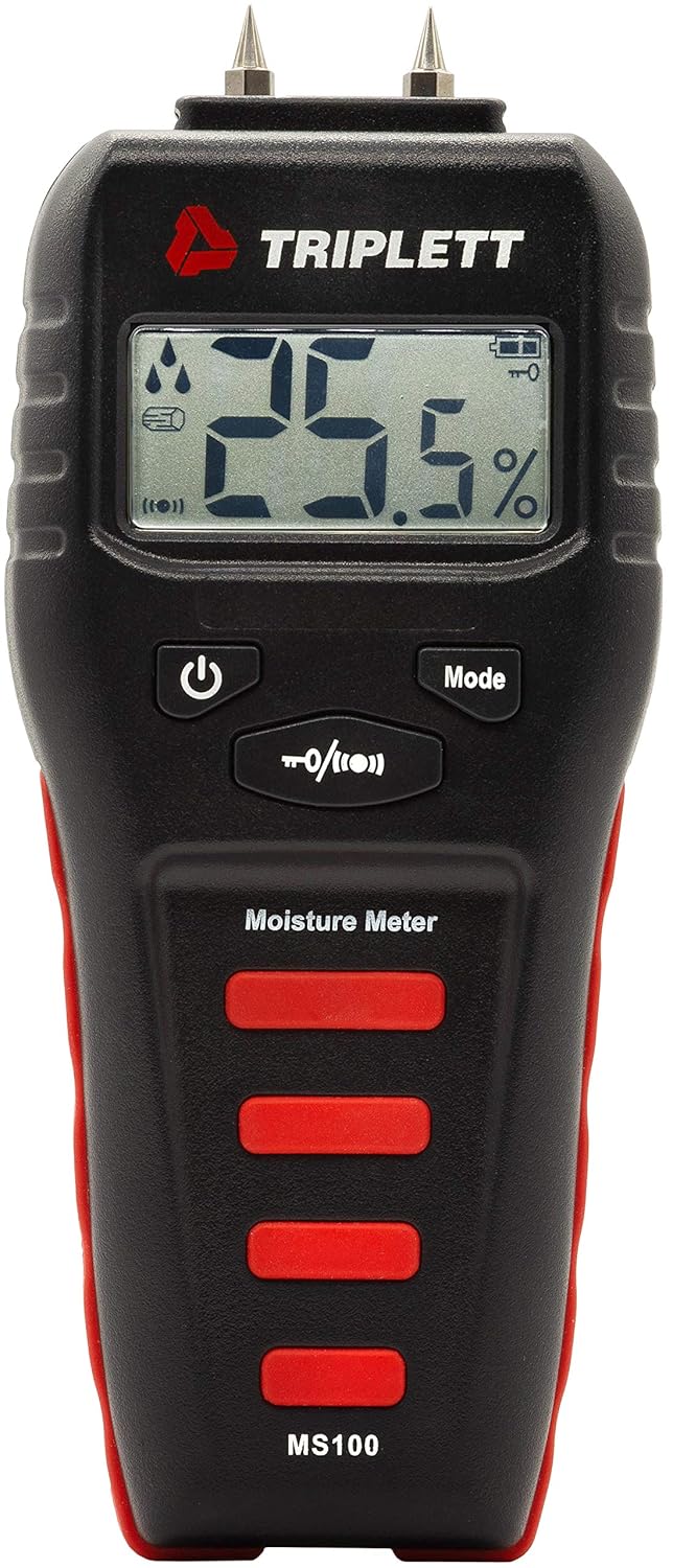 Triplett Pin Moisture Meter for Wood and Building Materials with Audible Indicator MS100 - Image 1
