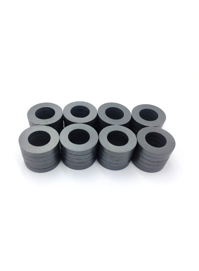AOMAG Ferrite Ring Magnets with Holes - 1.26 Inch (32mm) Round Disc Donut Magnets for Refrigerator Fridge, Science Projects, Crafts, Around The Office (Pack of 40) - Image 1