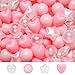 TRENDPLAYBall Pit Balls Star and Heart Shapes for Toddlers 100 Count Plastic Balls for Ball Pit Fun and Play PinkLight PinkPearl WhiteClear - Image 3