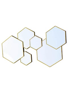 Copper Multi Hexagon Mirror Wall Décor