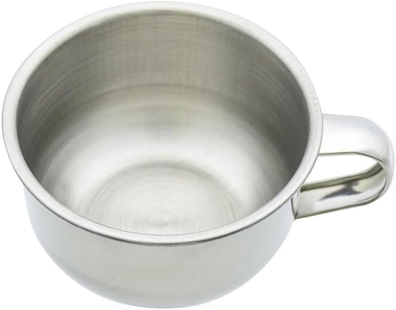 lasenersm 1 Piece Stainless Steel Shaving Soap Bowl with Handle Shaving Soap Mug Bowl Shaving Bowl Shaving Foam Bowl Shaving Cream Bowl For Men 346 x 197 Inches Silver
