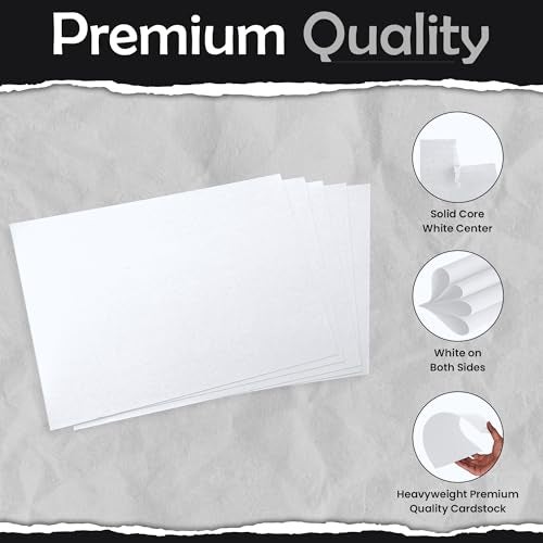 SANZIX 120 Pack Blank Index Cards 3" x 5" - 220 GSM 80 Lbs | Printable Heavyweight White Cardstock Paper | Perfect Blank Notecards, Flashcards for School & Studying, Bulk Pack of Note Cards - Image 3