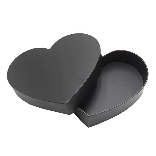 WENPACK صندوق هدايا على شكل قلب فارغ من وينباك - تغليف فراولة (أسود) - Image 1